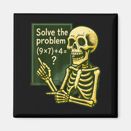 67 Halloween Wiskunde Grappig Zes Zeven Meme Brain Magneet (Voorkant)