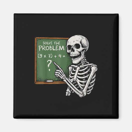67 Halloween Wiskunde Grappig Zes Zeven Meme Brain Magneet (Voorkant)