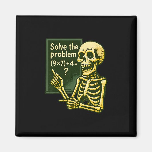 67 Halloween Wiskunde Grappig Zes Zeven Meme Brain Magneet (Voorkant)
