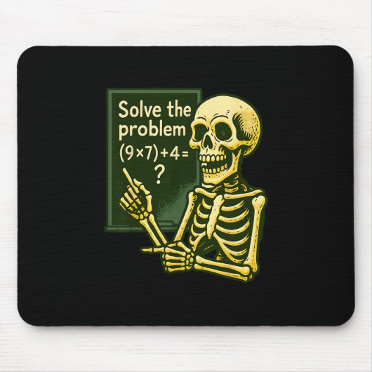 67 Halloween Wiskunde Grappig Zes Zeven Meme Brain Muismat (Voorkant)