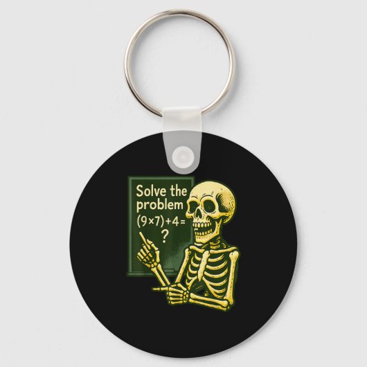 67 Halloween Wiskunde Grappig Zes Zeven Meme Brain Sleutelhanger (Voorkant)
