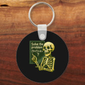 67 Halloween Wiskunde Grappig Zes Zeven Meme Brain Sleutelhanger (Voorkant)