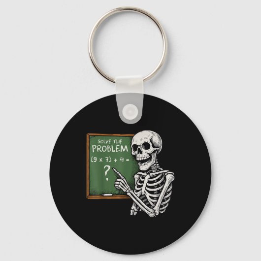 67 Halloween Wiskunde Grappig Zes Zeven Meme Brain Sleutelhanger (Voorkant)
