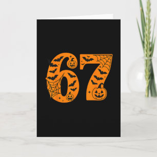 67 Halloween Zes Zeven Brainrot Meme Jongens Kids Kaart