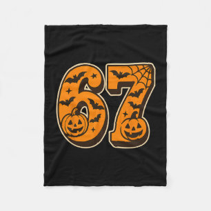 67 Halloween Zes Zeven Brainrot Meme Jongens Kinde Fleece Deken