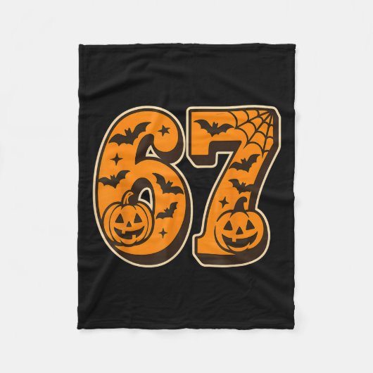 67 Halloween Zes Zeven Brainrot Meme Jongens Kinde Fleece Deken (Voorkant)