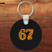 67 Halloween Zes Zeven Brainrot Meme Jongens Kinde Sleutelhanger (Voorkant)