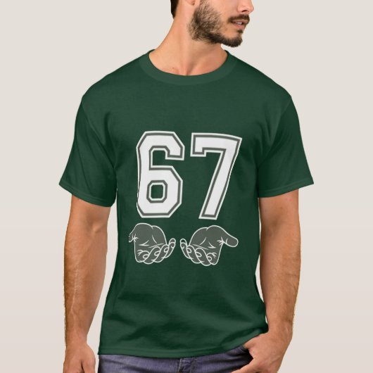 67 Hand Funny Six Seven Meme Generatie Alpha  T-shirt (Voorkant)