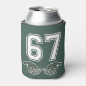 67 Hand Grappig Zes Zeven Meme Generatie Alpha  Blikjeskoeler (Blikje Voorkant)