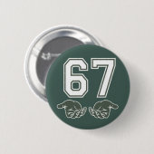 67 Hand Grappige Six Seven Meme Generation Alpha  Ronde Button 5,7 Cm (Voorkant /achterkant)