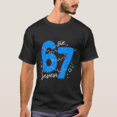 67 Hanukkah Jewish Holiday Menorah Six Seven Meme  T-shirt (Voorkant)