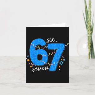 67 Hanukkah Joodse Feestdagen Menora Zes Zeven Mem Kaart