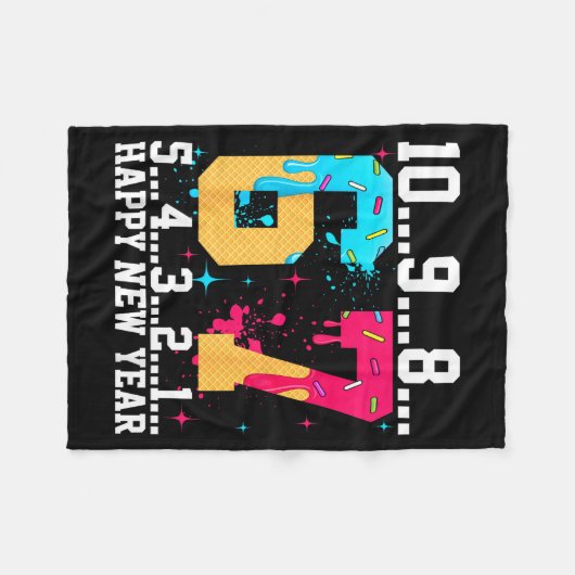 67 Happy New Year Six Seven Funny Countdown 2026  Fleece Deken (Voorkant (Horizontaal))