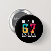 67 Happy New Year Six Seven Funny Countdown 2026  Ronde Button 5,7 Cm (Voorkant /achterkant)