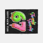 67 Happy New Year's Eve Six Seven Funny 2026 Brain Fleece Deken (Voorkant (Horizontaal))