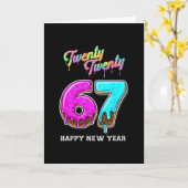 67 Happy New Year's Eve Six Seven Funny 2026 Brain Kaart (Gele Bloem)