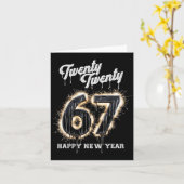 67 Happy New Year's Eve Six Seven Funny 2026 Brain Kaart (Gele Bloem)