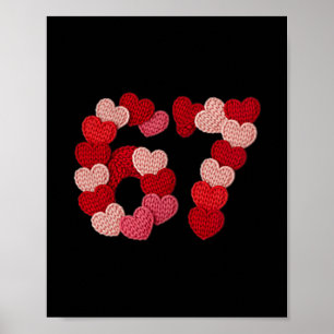 67 Harten Trui Ontwerp Voor Valentijnsdag Liefde Poster