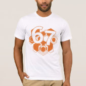 67 Hexa Fusion – Bold Geometric Number Design T-shirt (Voorkant)
