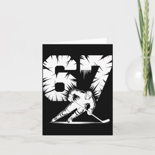 67 Hockey Cool Six Seven Gen Alpha Slang Winter St Kaart (Voorkant)
