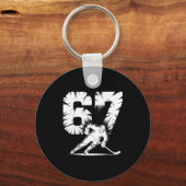 67 Hockey Cool Six Seven Gen Alpha Slang Winter St Sleutelhanger (Voorkant)