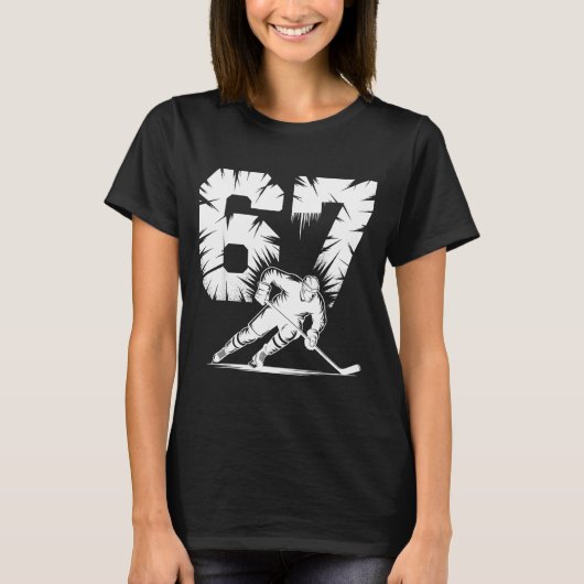 67 Hockey Cool Six Seven Gen Alpha Slang Winter St T-shirt (Voorkant)