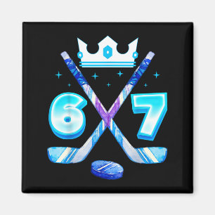 67 Hockey Drip Grappig Ijs Meme Nummer Zes Zeven Magneet