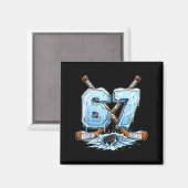 67 Hockey Drip Number Funny Meme Style Boys Graphi Magneet (Voorkant / Achterkant)