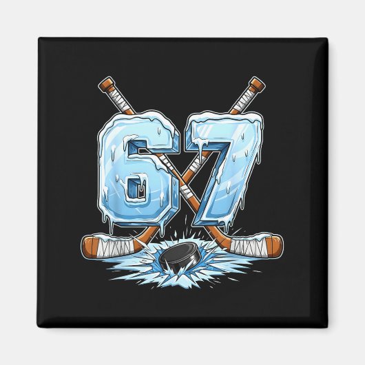 67 Hockey Drip Number Funny Meme Style Boys Graphi Magneet (Voorkant)