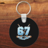 67 Hockey Drip Number Funny Meme Style Boys Graphi Sleutelhanger (Voorkant)