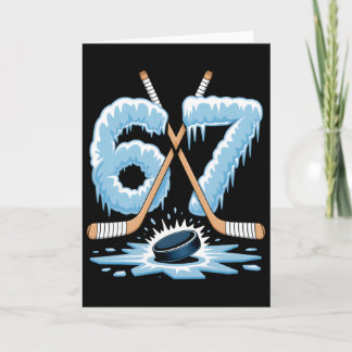 67 Hockey Drip Nummer Funny Meme Stijl Cool Grafis Kaart