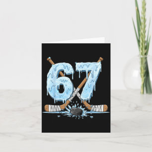67 Hockey Drip Nummer Funny Meme Stijl Jongens Kaart