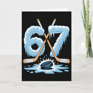 67 Hockey Drip Nummer Grappige Meme Stijl Cool Gra Kaart
