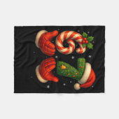 67 Hockey Hands Funny Christmas Meme Santa Fleece Deken (Voorkant (Horizontaal))