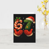 67 Hockey Hands Funny Christmas Meme Santa Kaart (Gele Bloem)