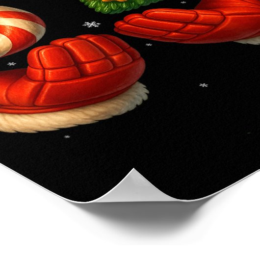 67 Hockey Hands Funny Christmas Meme Santa  Poster (Hoek)