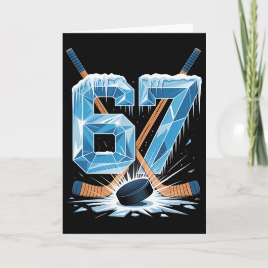 67 Hockey Meme Six Seven 6 7 Hockey Meme 67  Kaart (Voorkant)