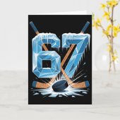 67 Hockey Meme Six Seven 6 7 Hockey Meme 67  Kaart (Gele Bloem)