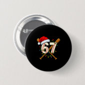 67 honkbal kerstlichtjes kerstmannenhoed grappig v ronde button 5,7 cm (Voorkant /achterkant)