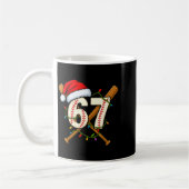 67 honkbal kerstlichtjes kerstmuts grappige feestd koffiemok (Links)