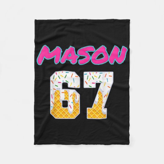 67 honkbal meme slang virale trend fleece deken (Voorkant)