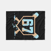 67 Ice Cream Drip Baseball Meme Funny Six Seven Ge Fleece Deken (Voorkant (Horizontaal))