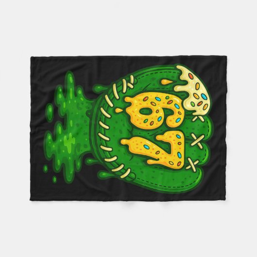 67 Ice Cream Drip Funny Six Seven Baseball  Fleece Deken (Voorkant (Horizontaal))