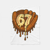 67 Ice Cream Drip Funny Six Seven Baseball  Fleece Deken (Voorkant)