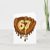 67 Ice Cream Drip Funny Six Seven Baseball  Kaart (Voorkant)