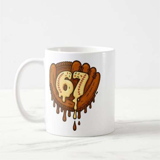67 Ice Cream Drip Funny Six Seven Baseball  Koffiemok (Links)