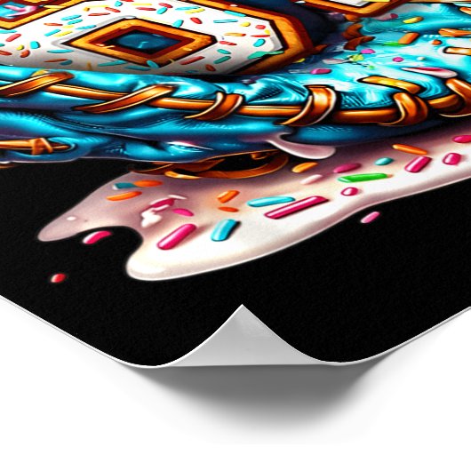 67 Ice Cream Drip Funny Six Seven Baseball Poster (Hoek)