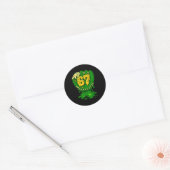 67 Ice Cream Drip Funny Six Seven Baseball  Ronde Sticker (Envelop)