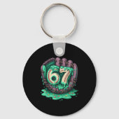 67 Ice Cream Drip Funny Six Seven Baseball  Sleutelhanger (Voorkant)
