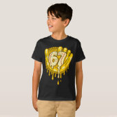 67 Ice Cream Drip Funny Six Seven Baseball T-shirt (Voorkant volledig)
